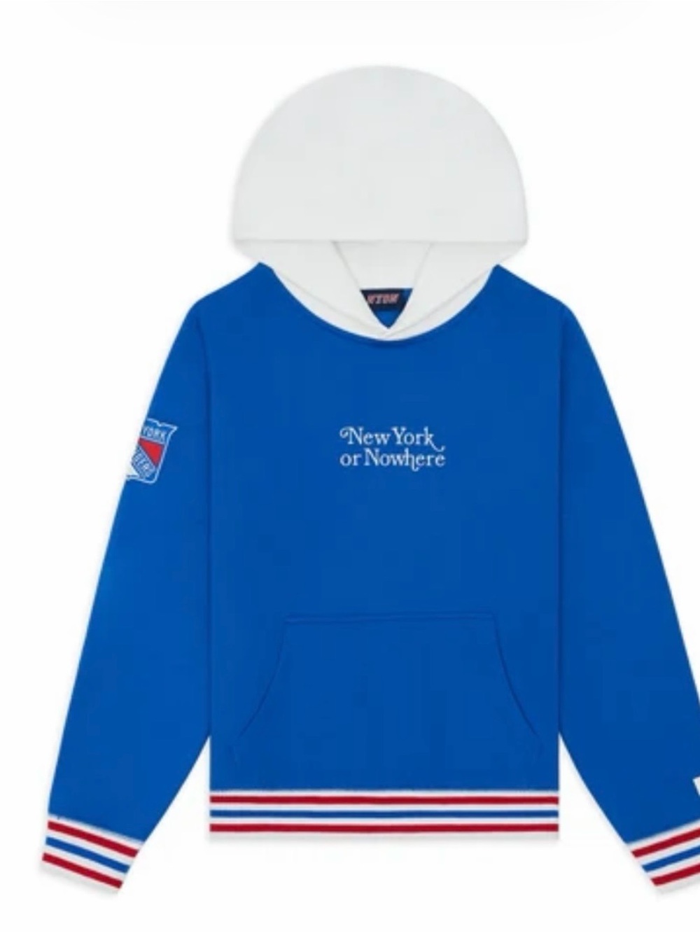 NYON x Rangers royal motto hoodie